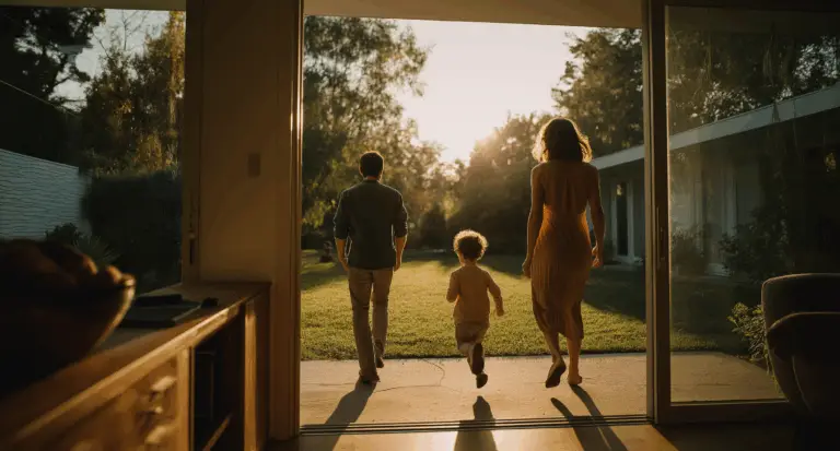 artenasta 67458 a family of three running out the back door int 9f23b4b5 bcea 4f8b 98e9 d76e65dd36e7